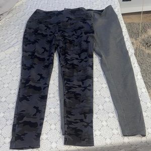 TWO half calf leggings!